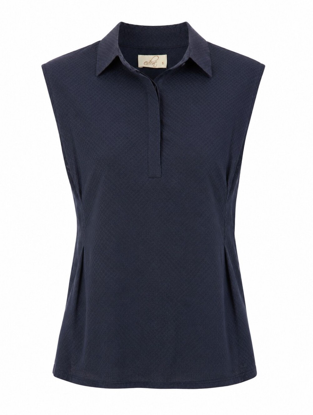 Women's Short Sleeve Subtle Pattern Blue 100% Cotton Eden Brand Size S